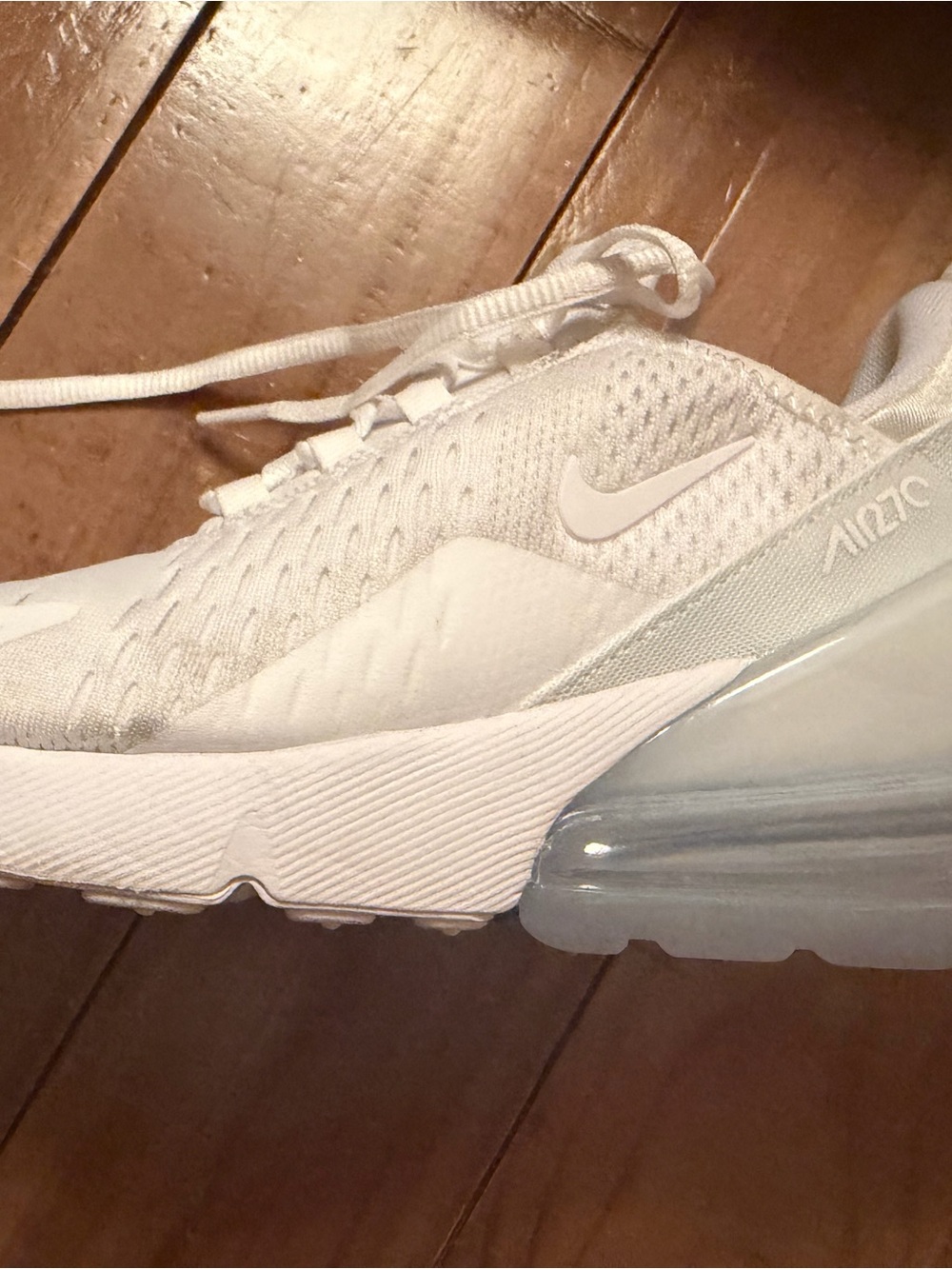 Nike Women’s Air Max 270 in White with Pale clear Heel - Picture 4 of 9